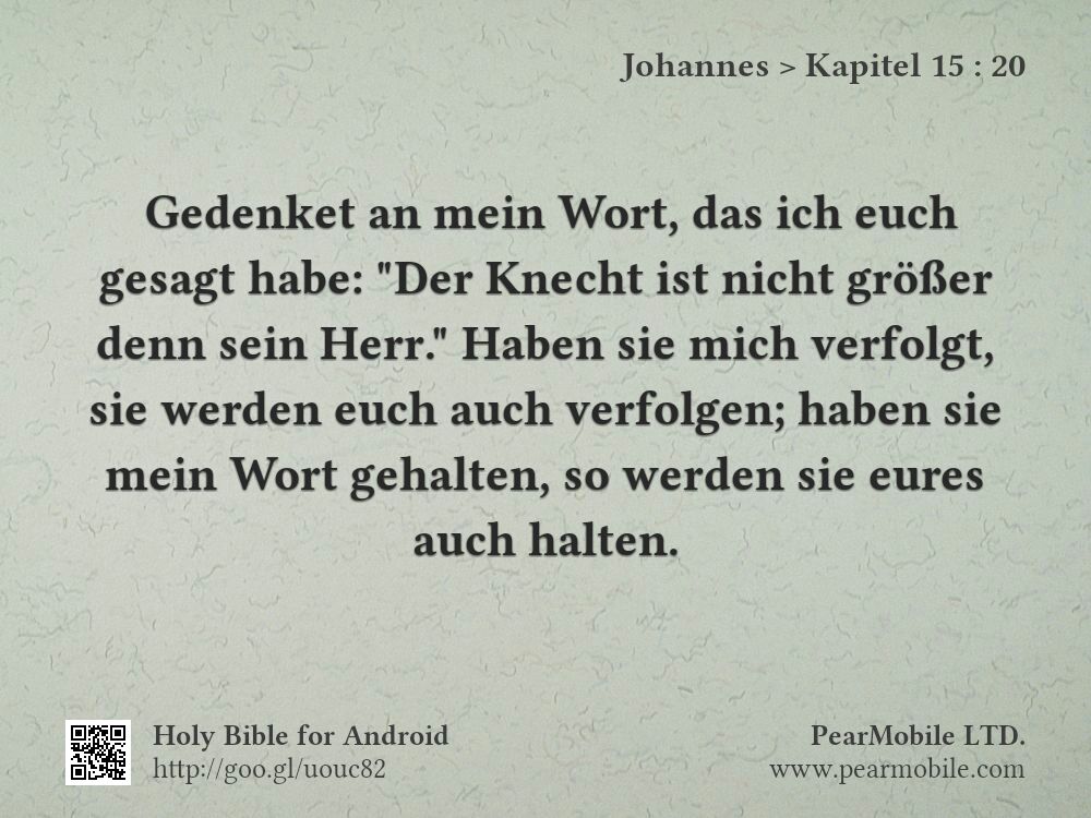 Johannes, Kapitel 15:20